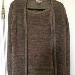 ANN KLEIN Tank and Cardigan Set